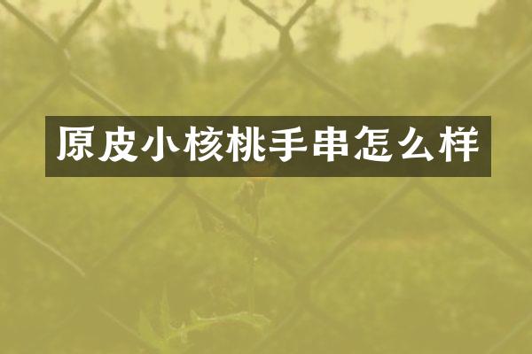 原皮小核桃手串怎么样