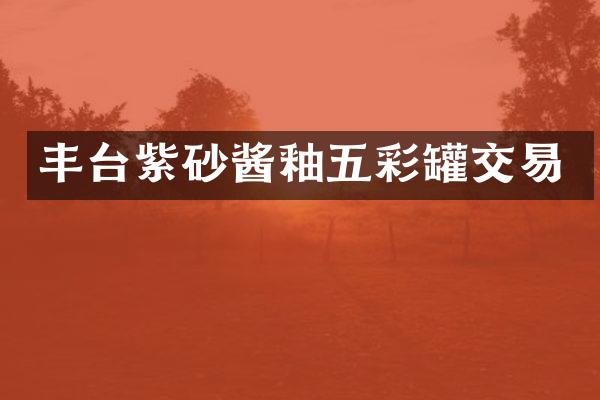 丰台紫砂酱釉五彩罐交易