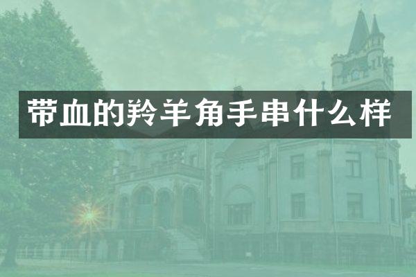 带血的羚羊角手串什么样