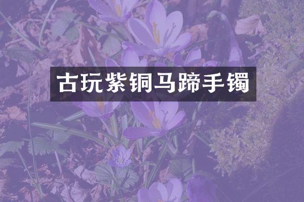 古玩紫铜马蹄手镯