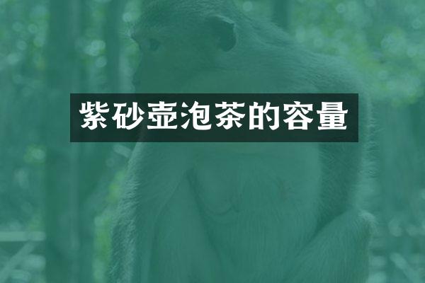 紫砂壶泡茶的容量