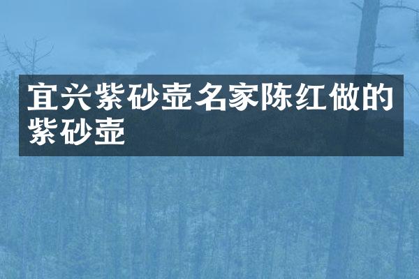 宜兴紫砂壶名家陈红做的紫砂壶