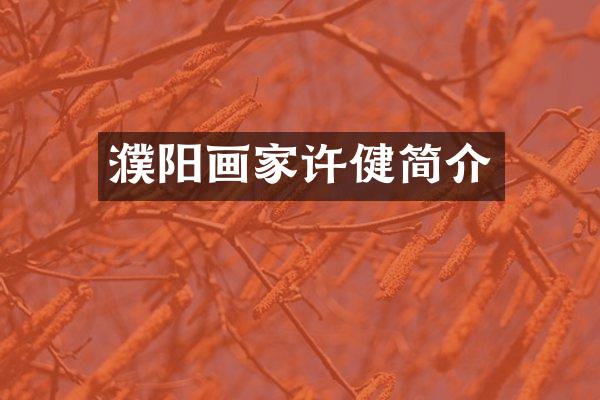 濮阳画家许健简介