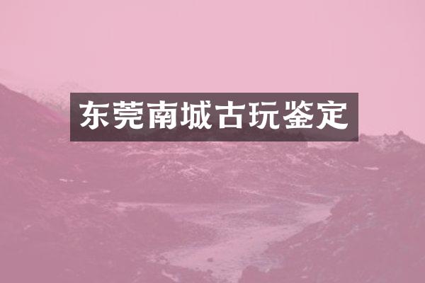 东莞南城古玩鉴定