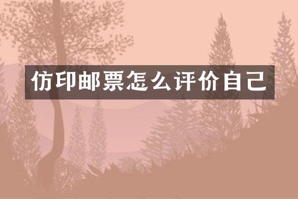 仿印邮票怎么评价自己