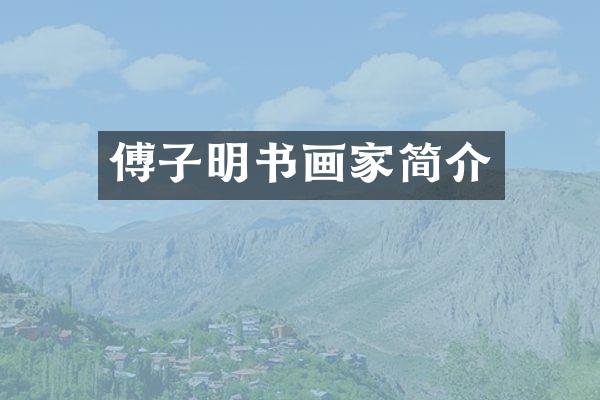 傅子明书画家简介