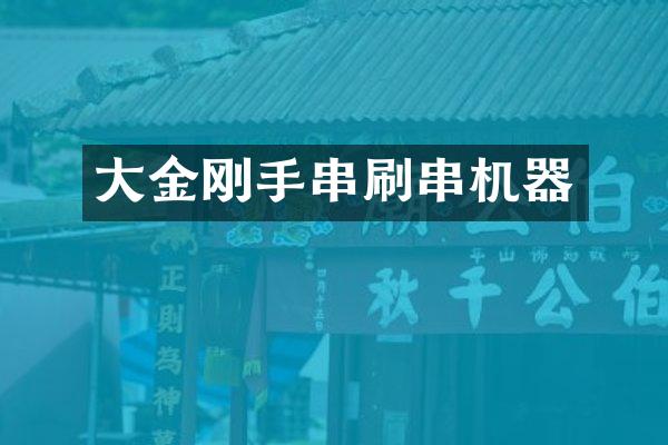 大金刚手串刷串机器