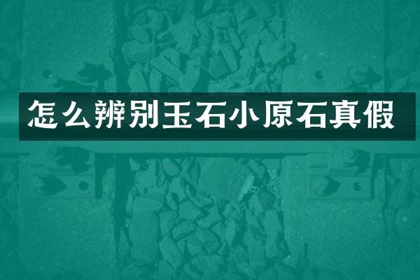 怎么辨别玉石小原石真假