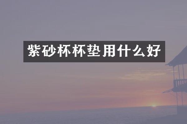 紫砂杯杯垫用什么好