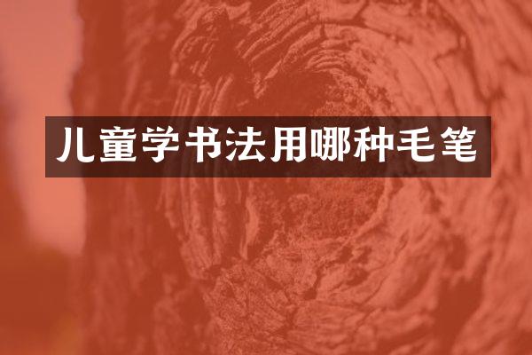 儿童学书法用哪种毛笔