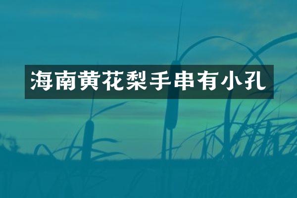 海南黄花梨手串有小孔