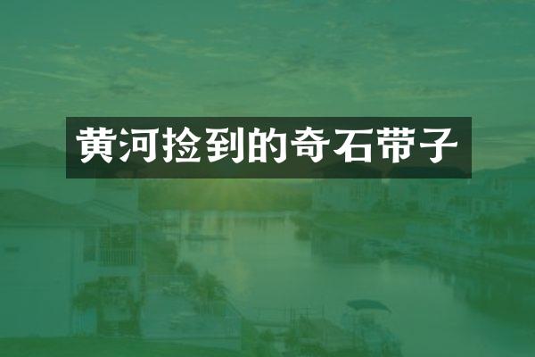 黄河捡到的奇石带子
