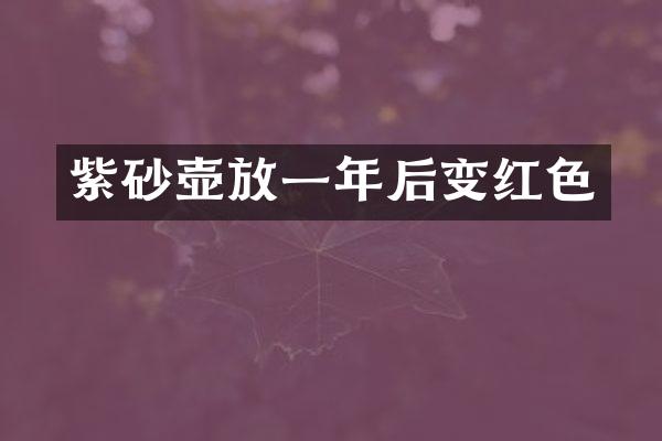 紫砂壶放一年后变红色