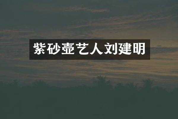 紫砂壶艺人刘建明