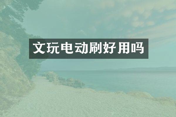 文玩电动刷好用吗