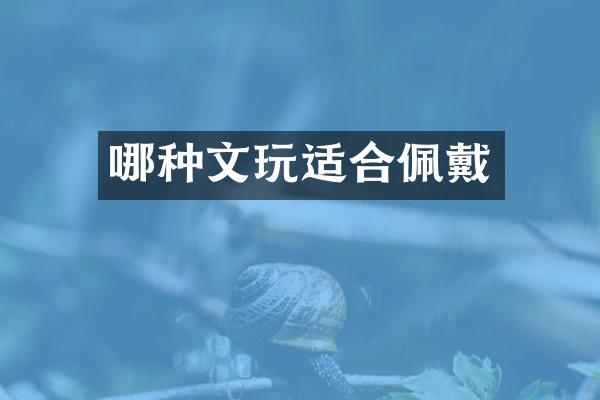 哪种文玩适合佩戴