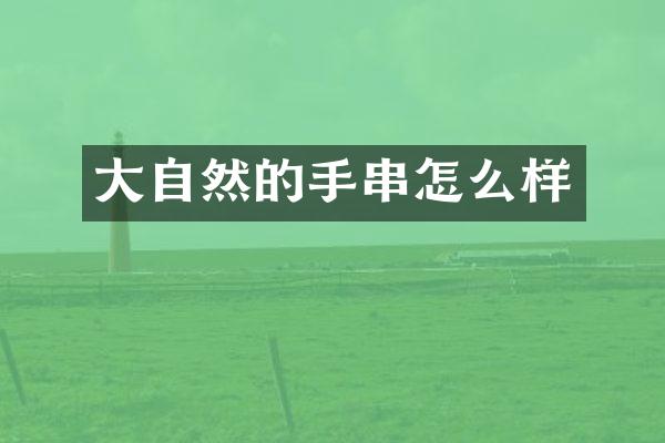 大自然的手串怎么样