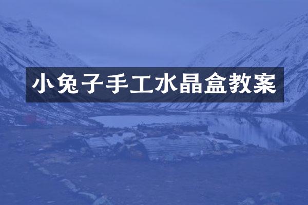 小兔子手工水晶盒教案