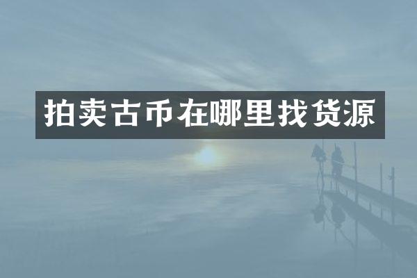 拍卖古币在哪里找货源