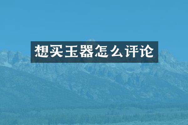 想买玉器怎么评论