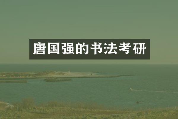 唐国强的书法考研