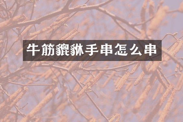 牛筋貔貅手串怎么串