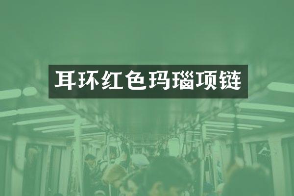 耳环红色玛瑙项链