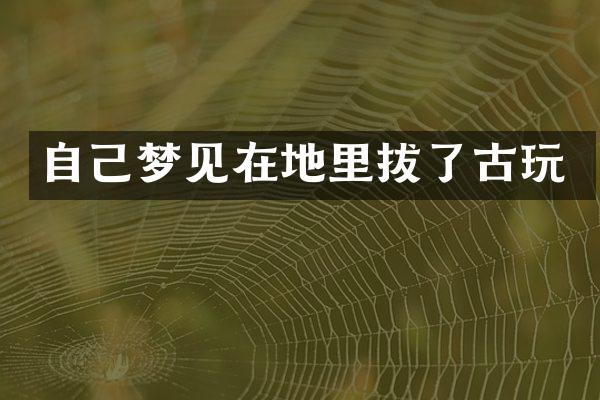 自己梦见在地里拔了古玩