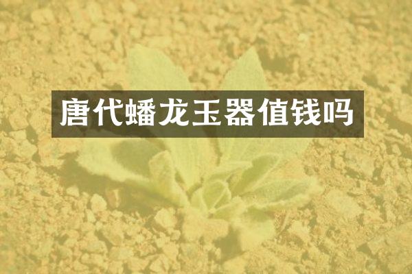 唐代蟠龙玉器值钱吗