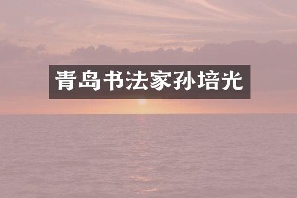 青岛书法家孙培光