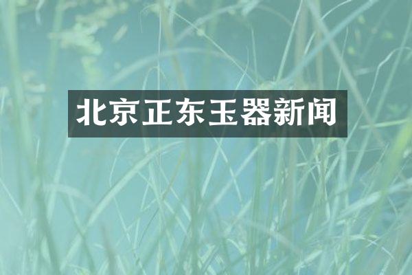 北京正东玉器新闻