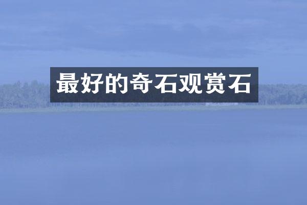 最好的奇石观赏石