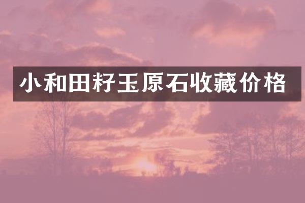 小和田籽玉原石收藏价格