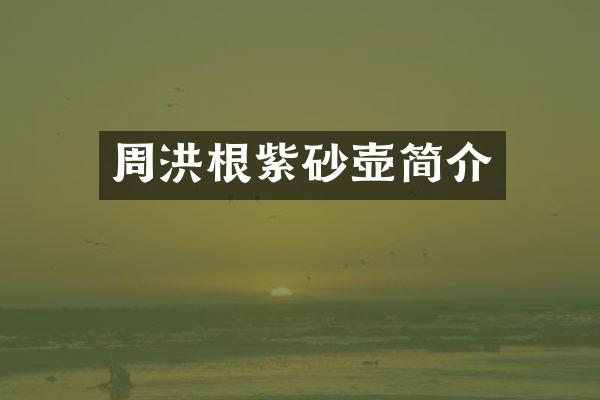 周洪根紫砂壶简介