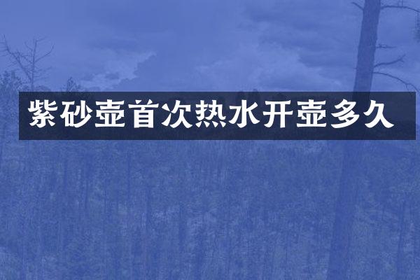 紫砂壶首次热水开壶多久
