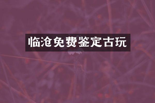 临沧免费鉴定古玩