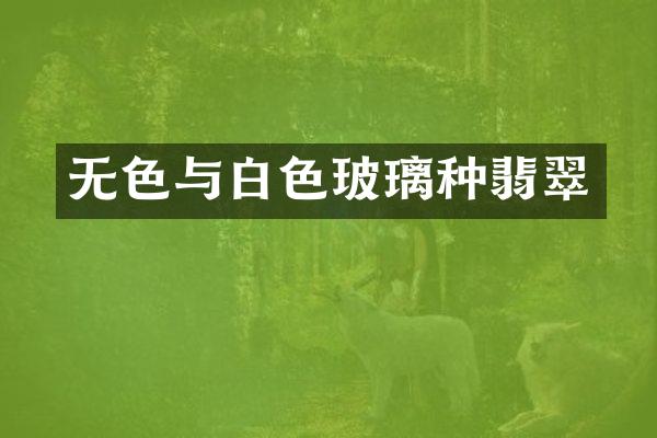 无色与白色玻璃种翡翠