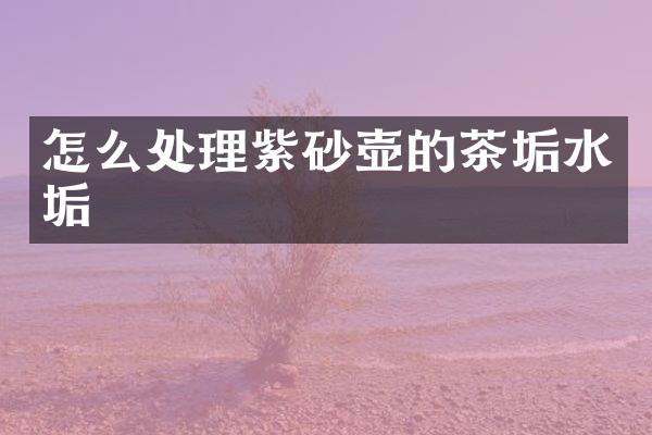 怎么处理紫砂壶的茶垢水垢