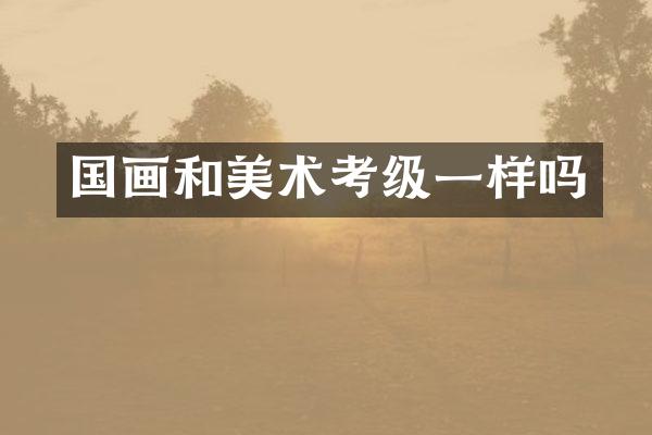 国画和美术考级一样吗