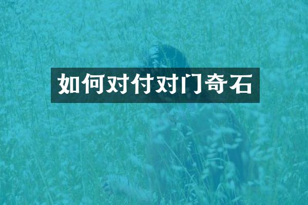 如何对付对门奇石