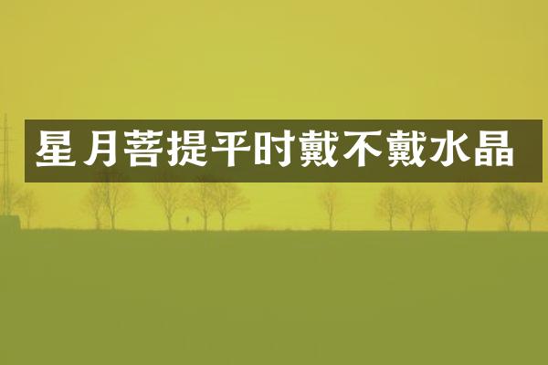 星月菩提平时戴不戴水晶