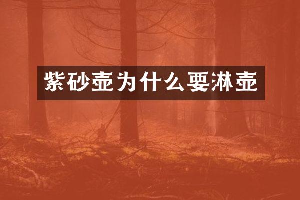 紫砂壶为什么要淋壶