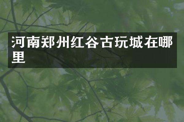 河南郑州红谷古玩城在哪里