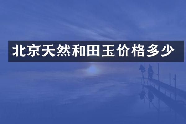 北京天然和田玉价格多少