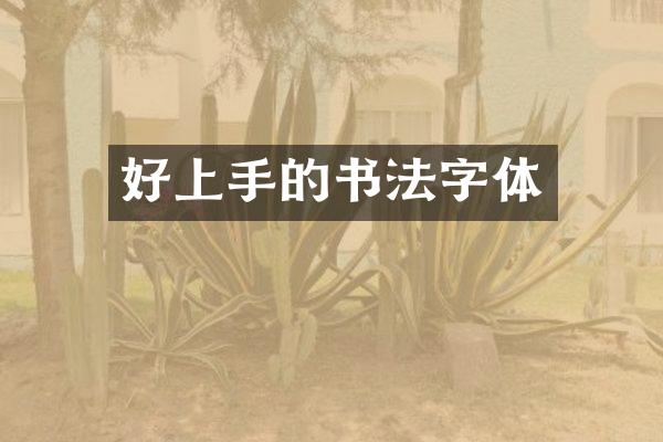 好上手的书法字体