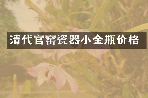 清代官窑瓷器小金瓶价格