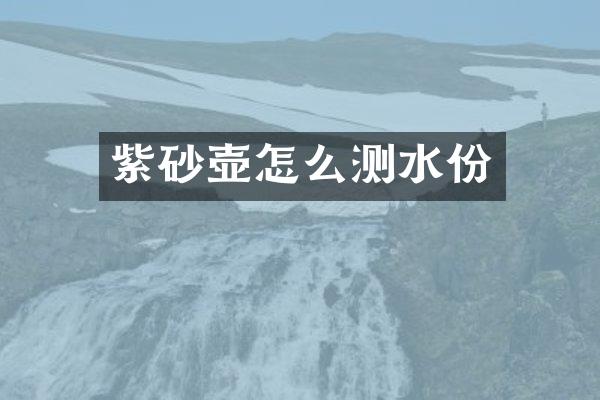 紫砂壶怎么测水份