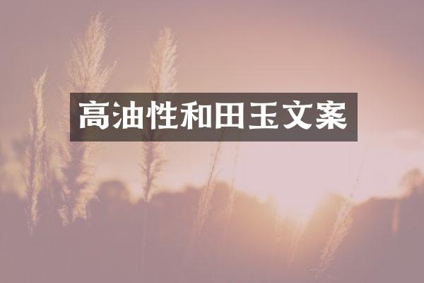 高油性和田玉文案