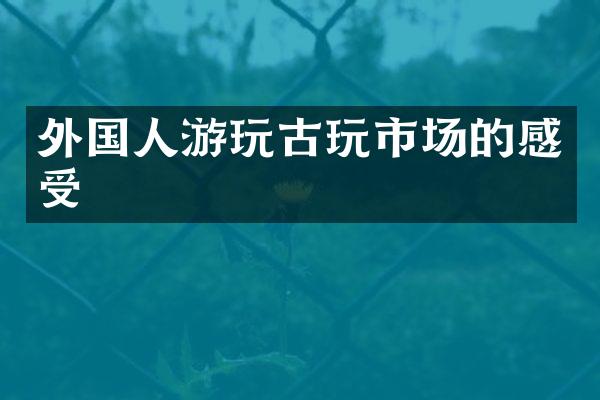 外国人游玩古玩市场的感受