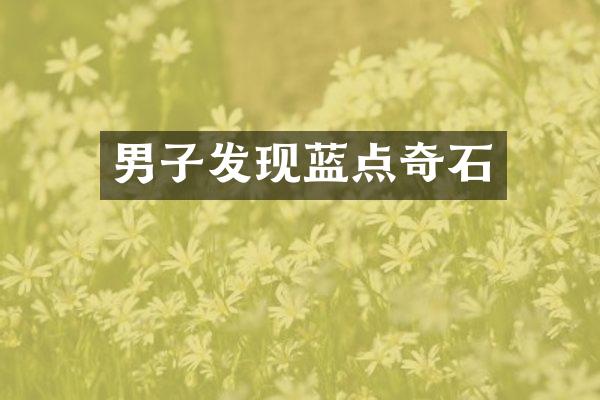男子发现蓝点奇石